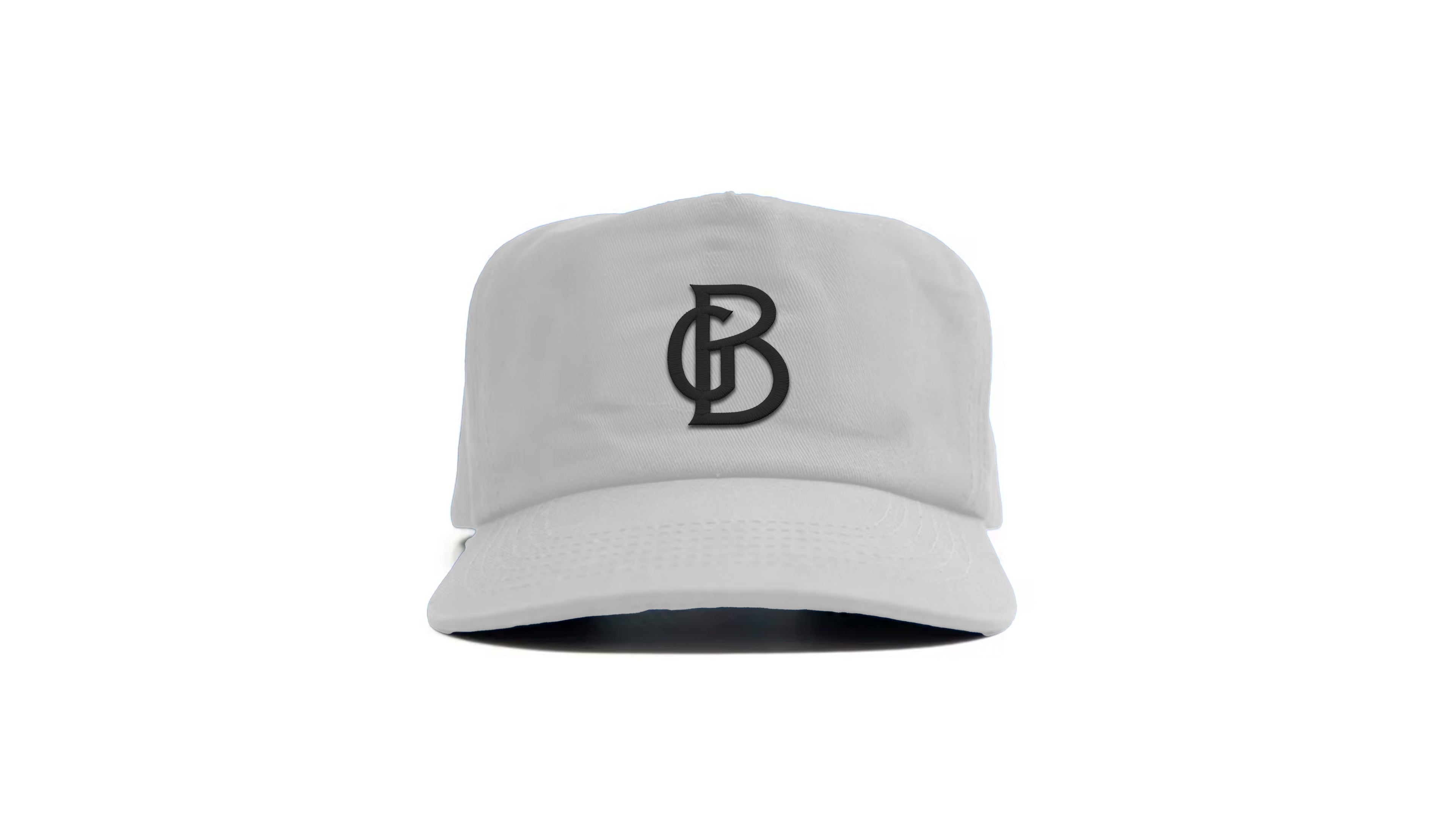 Monogram Unstructured Hat White